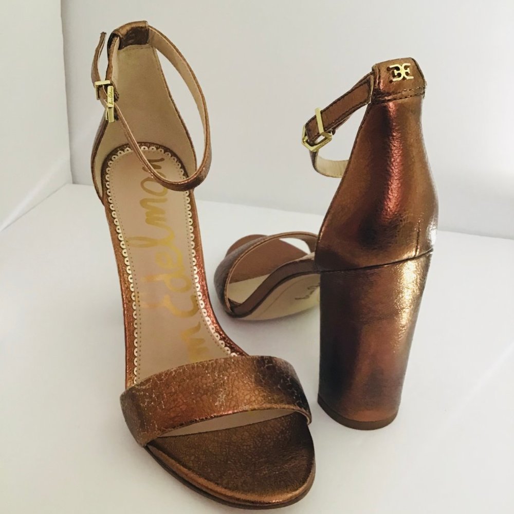 💙 Sam Edelman Leather Heel Sandal - Picture 4 of 13